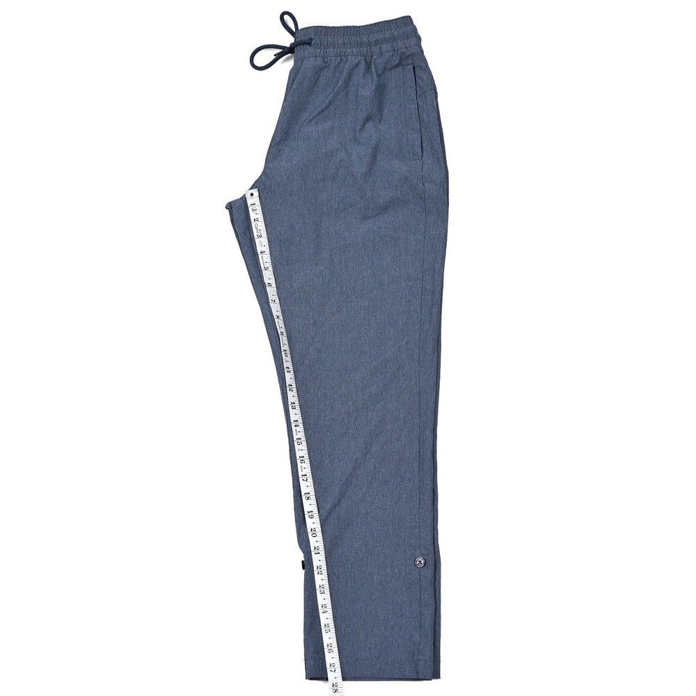 Huk Pants Womens Medium Blue Journey Roll Up Woven Performance Fishing Quick Dry - Picture 3 of 10